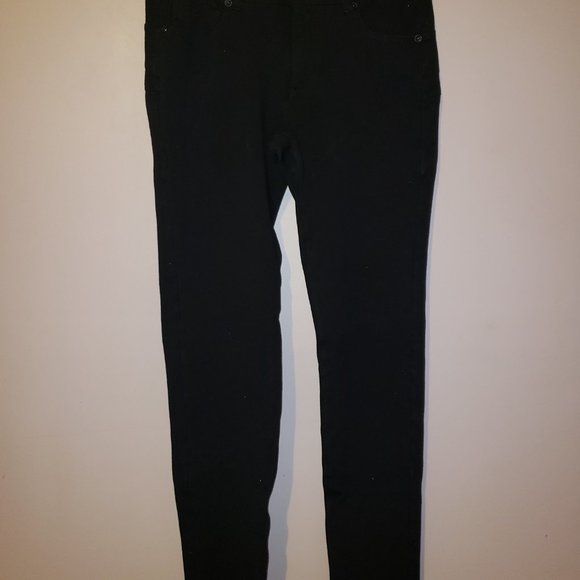 Tristan Women's Size M Blck High Waist Fitted Thigh Stretch Pants - Pre-Owned - Picture 7 of 7